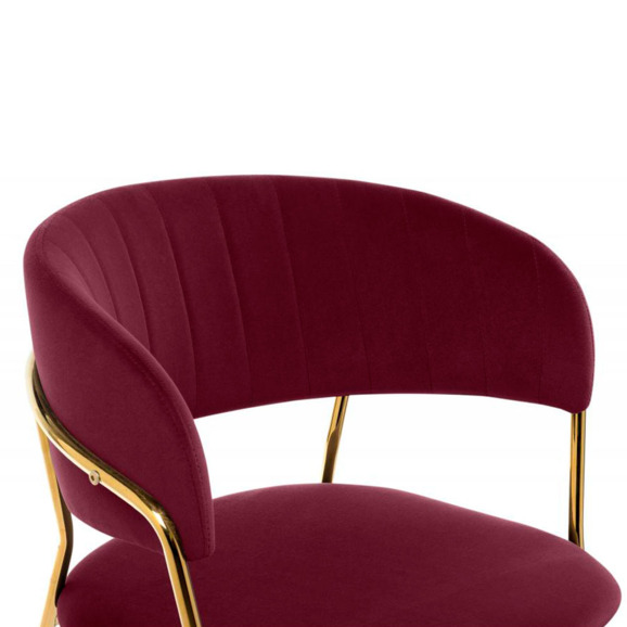Стул на металлокаркасе Kamelia 1 wine red / gold - фото 7