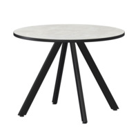 Настоящее фото товара Стол нераздвижной Лаки мини 900мм, лофт, черный муар, произведённого компанией ChiedoCover