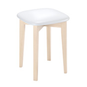 Фотография товара Табурет Серена-1, дуб нордик, экокожа белая от компании ChiedoCover.