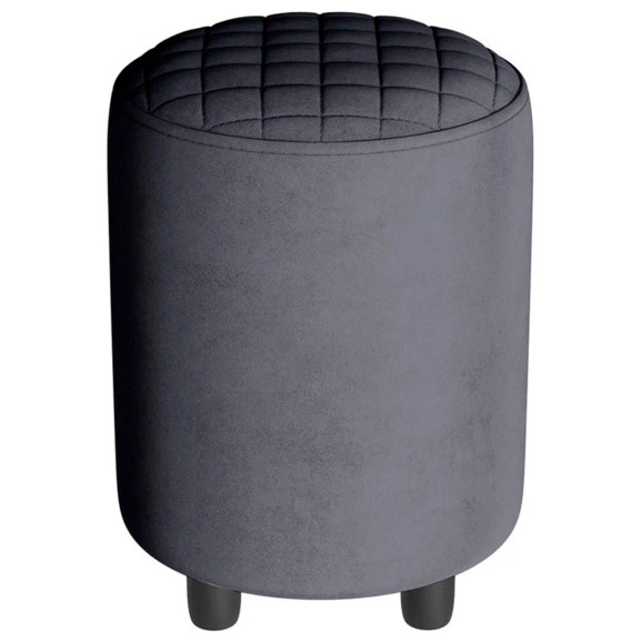 Пуф Тепал, велюр, темно-серый - фото 1