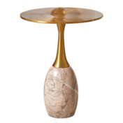 Фотография товара Стол журнальный 0845DT, золотой, бежевый от компании ChiedoCover.