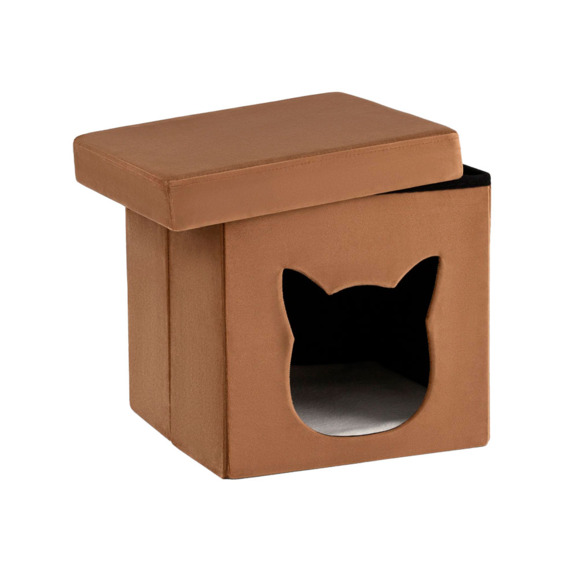 Пуф складной с ящиком Store Pet коричневый - фото 3