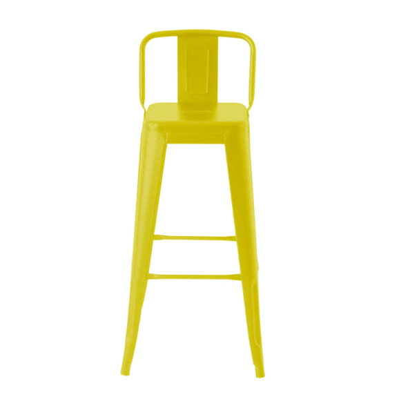 Стул Tolix со спинкой барный, желтый Стул Tolix со спинкой барный, желтый - фото 2