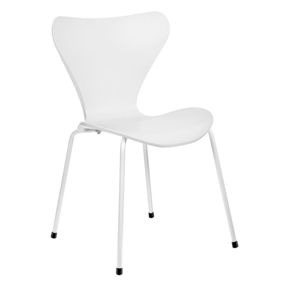 Стул Seven белый с белыми ножками Стул Seven белый с белыми ножками - фото 1