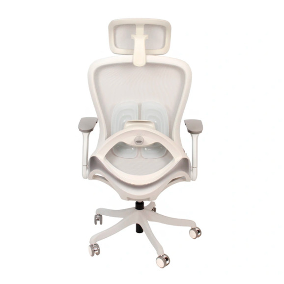 Офисное поворотное кресло Sparx ft-15 enigma white / grey, mesh / fabric, светло-серый - фото 3