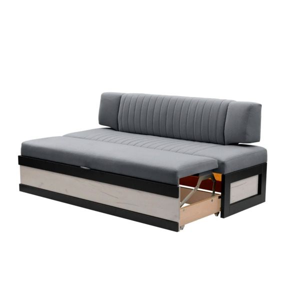 Диван для кухни Оттион 174 дуб крафт белый, серый - фото 3