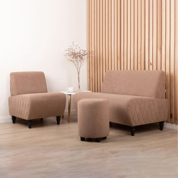 Диван Лотик, велюр, светло-коричневый - фото 6