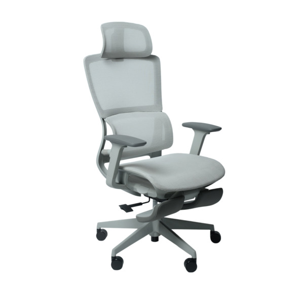 Офисное поворотное кресло Sparx frs-8 luster white, ткань / сетка, белый - фото 1