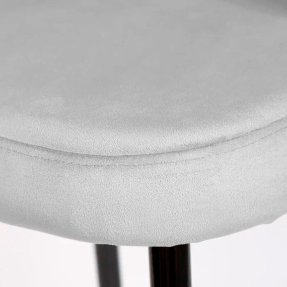 Стул Пиннате, барный, светло-серый, черный, велюр - фото 9