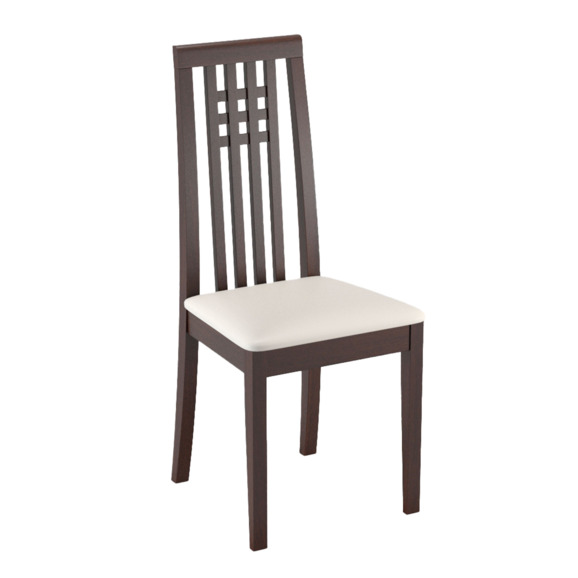 Стул Каскад РН, венге, экокожа белая матовая - фото 1