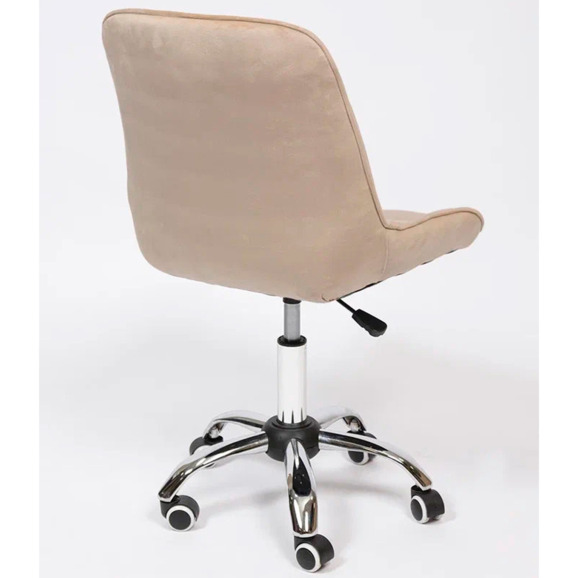 Стул Мускус, хром, бежевый, велюр - фото 4