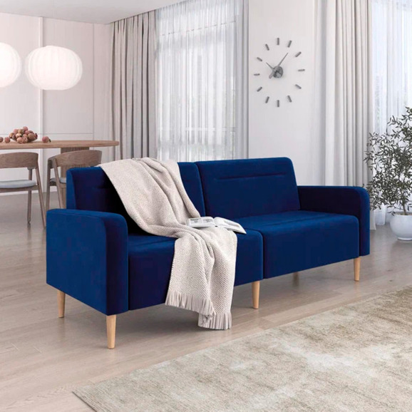 Диван Папилла, велюр, 202 см, cиний Диван Папилла, велюр, 202 см, cиний - фото 5