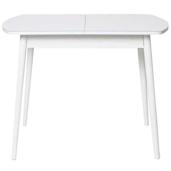 Стол Routine раздвижной со стеклом, белый - фото 2