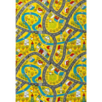 Настоящее фото товара Турецкий ковёр синтетический Playground, желтый, произведённого компанией ChiedoCover