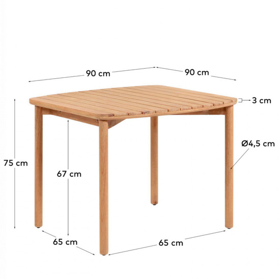 Обеденный стол Лесной 90x90 - фото 3