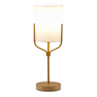 Настоящее фото товара Лампа настольная Серо Инари, золотая, произведённого компанией ChiedoCover