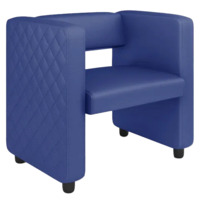 Настоящее фото товара Кресло Тепал, экокожа, синий, произведённого компанией ChiedoCover