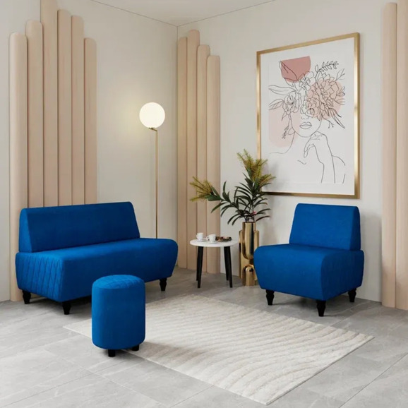 Диван Лотик, велюр, синий - фото 6