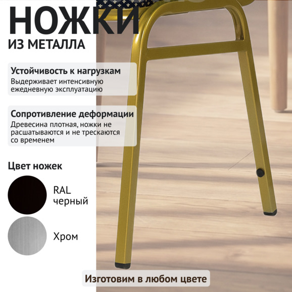 Стул Хит 20мм - золото, корона синяя Стул Хит 20мм - золото, корона синяя - фото 4