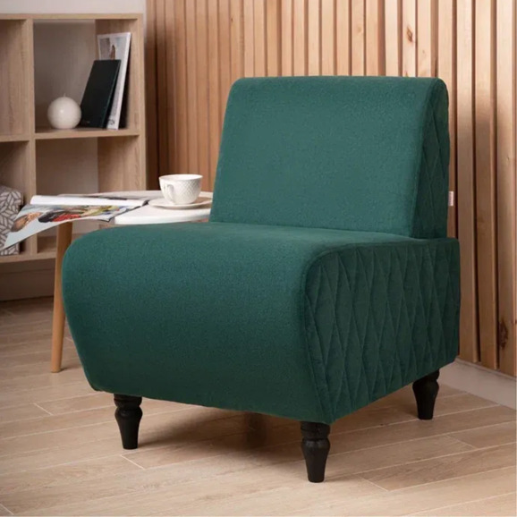 Кресло Лотик велюр, зеленый - фото 5