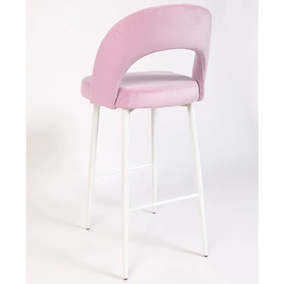 Стул Пиннате, барный, сиреневый, белый, велюр - фото 6