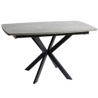 Фотография Обеденный стол Decorum раздвижной, серый, черный от производителя ChiedoCover, картинка продукции, реальное фото товара Настоящее фото товара Обеденный стол Decorum раздвижной, серый, черный, произведённого компанией ChiedoCover