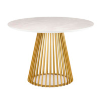 Настоящее фото товара Керамический стол Нэнси 110 onyx bianco soft satin / золото, произведённого компанией ChiedoCover