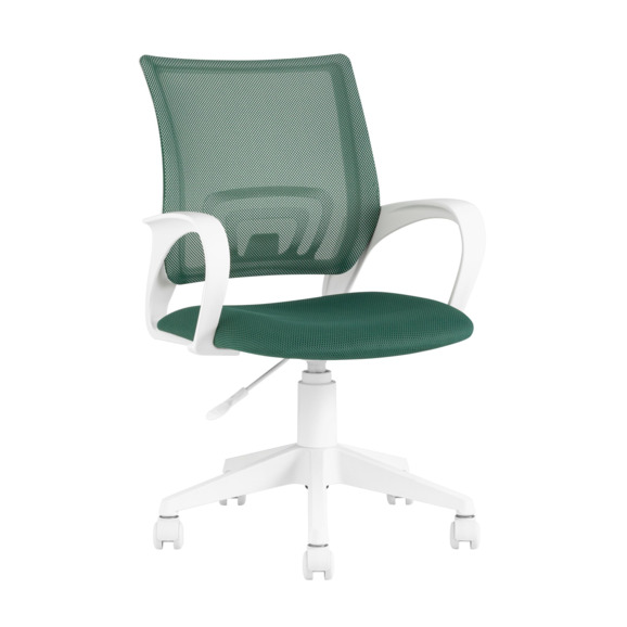 Кресло офисное TopChairs ST-BASIC-W зеленый крестовина пластик белый - фото 1