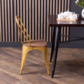 Реальное фото товара Стул Tolix Wood, золотой производства ChiedoCover Реальное изображение товара 2 Стул Tolix Wood, золотой производства ChiedoCover