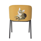 Фотография товара Стул Vente, велюр Velutto 40, с логотипом, желтый от компании ChiedoCover.