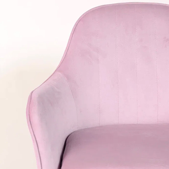 Кресло Сета, барные ножки, сиреневый, белый, велюр - фото 8