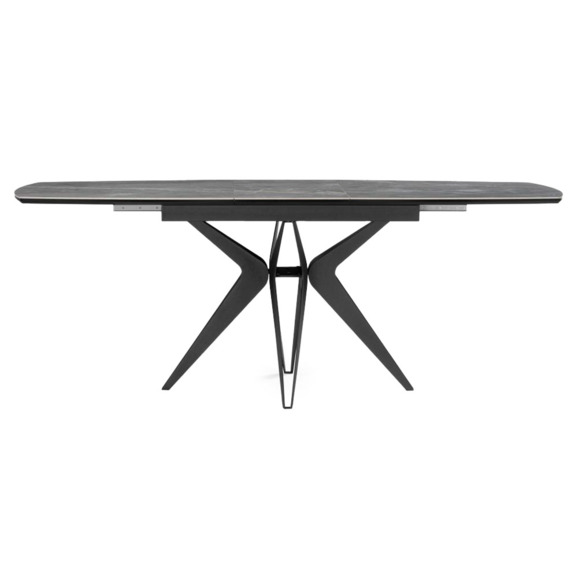 Керамический стол Риполь 160(205)х89 larka grey / черный - фото 4