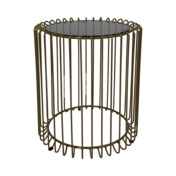 Фотография товара Стол журнальный Gold, стекло, золотой, D400*450 от компании ChiedoCover.