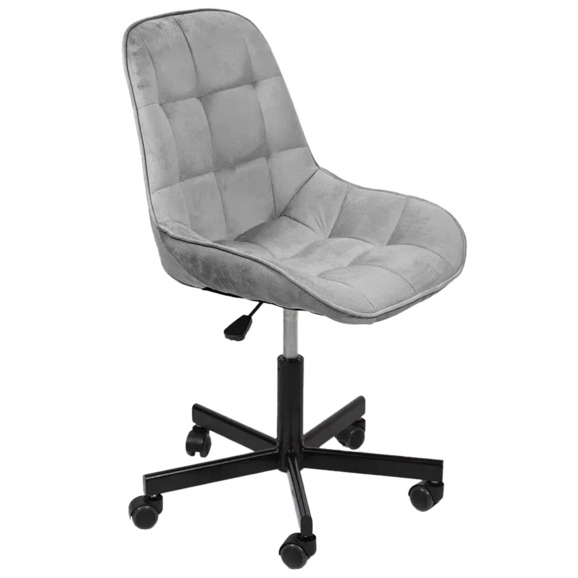 Стул Мускус, пятилучие, велюр, серый, черный - фото 1