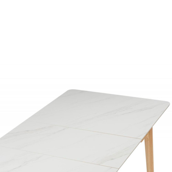 Стол Halmar 140(180)x80 белый спеченный камень / светлое дерево - фото 5