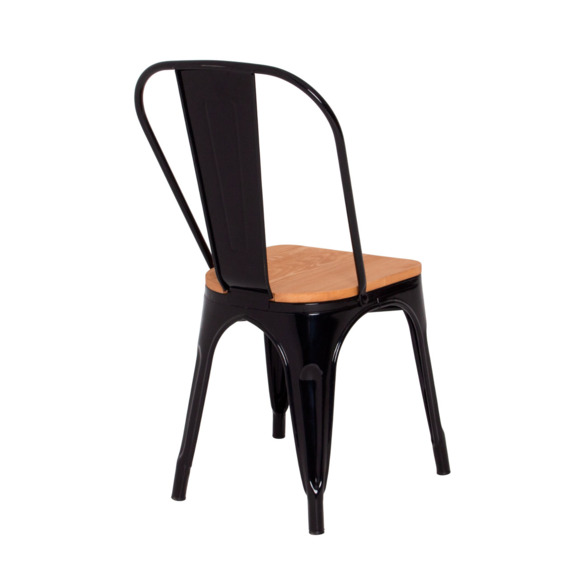Стул Tolix Wood, черный Стул Tolix Wood, черный - фото 4