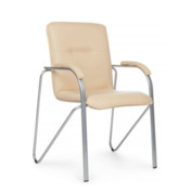 Фотография товара Стул Самба с мягкими подлокотниками, бежевый, хром от компании ChiedoCover.