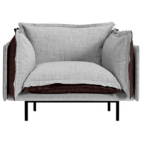 Фотография товара Кресло Barcelona, серый, коричневый от компании ChiedoCover.