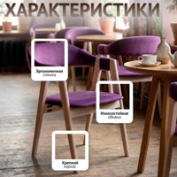 Фотография товара Полукресло Дольче , велюр Холланд 38 фиолетовый от компании ChiedoCover.