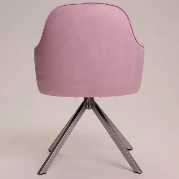 Кресло Сета, пирамида, сиреневый, серебро - фото 5