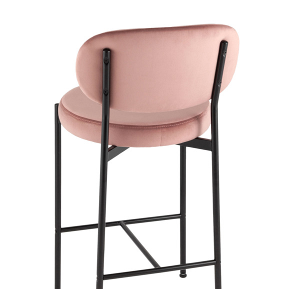 Стул полубарный Бриф ВД, велюр, пыльно-розовый - фото 6