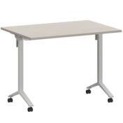 Фотография товара Стол мобильный складной ясень шимо, белый, 22 мм, 100*70 от компании ChiedoCover.