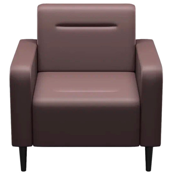 Кресло Папилла, экокожа, коричневый - фото 2