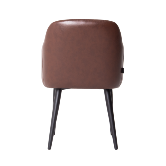 Стул Тюльпан, экокожа Galaxy Brown, ножки металл 40*20 RAL 9005 - фото 8
