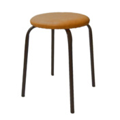 Фотография товара Табурет Lida, каркас медь антик, экокожа светлая от компании ChiedoCover.