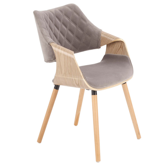 Стул Quasar, дуб, серый - фото 1