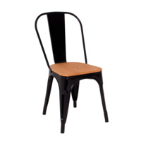 Настоящее фото товара Стул Tolix Wood, черный, произведённого компанией ChiedoCover