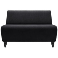 Фотография товара Диван Лотик, велюр, черный от компании ChiedoCover.