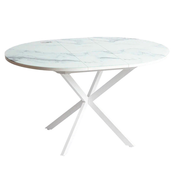 Обеденный стол Plot, белый, мрамор - фото 2