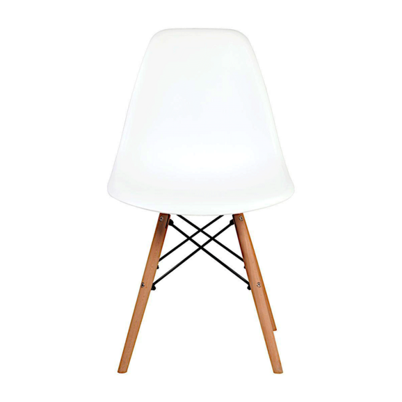 Стул пластиковый Eames, белый, каркас бук - фото 3